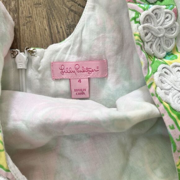 Lilly Pulitzer Sz 4 Nina Shift dress Multi-Color Tropical Beach Resortwear Rare - Picture 6 of 10